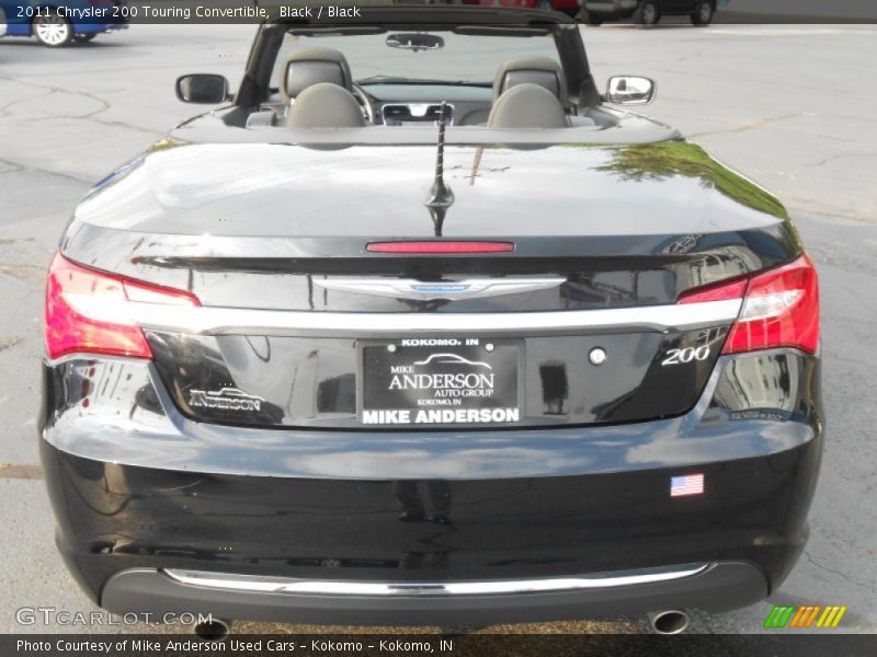 Black / Black 2011 Chrysler 200 Touring Convertible