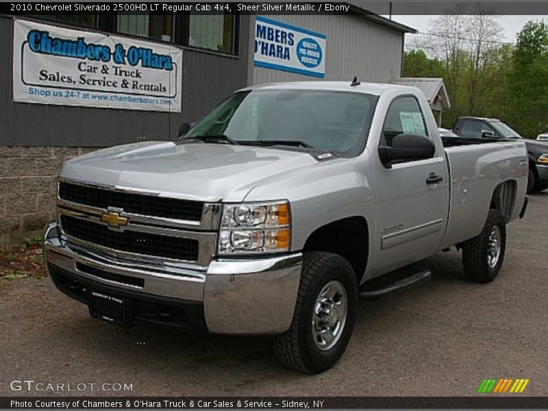 Sheer Silver Metallic / Ebony 2010 Chevrolet Silverado 2500HD LT Regular Cab 4x4
