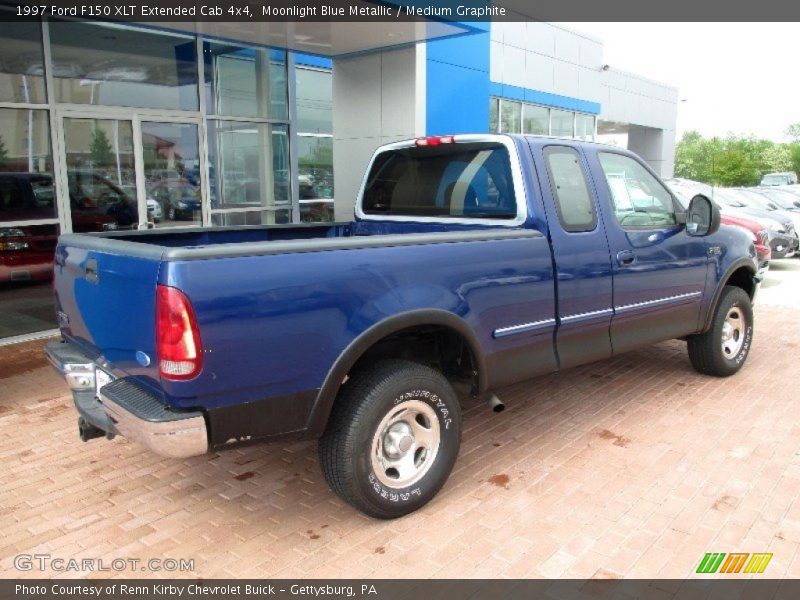 Moonlight Blue Metallic / Medium Graphite 1997 Ford F150 XLT Extended Cab 4x4