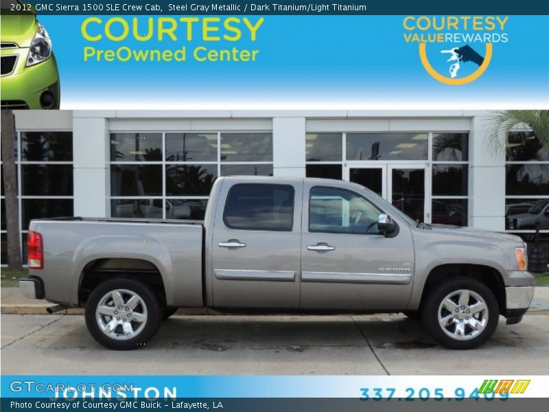 Steel Gray Metallic / Dark Titanium/Light Titanium 2012 GMC Sierra 1500 SLE Crew Cab