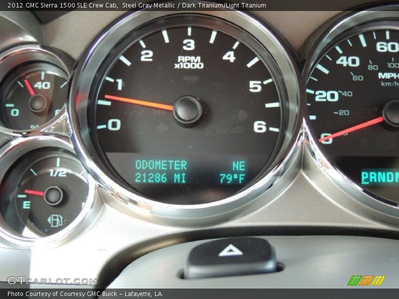 Steel Gray Metallic / Dark Titanium/Light Titanium 2012 GMC Sierra 1500 SLE Crew Cab