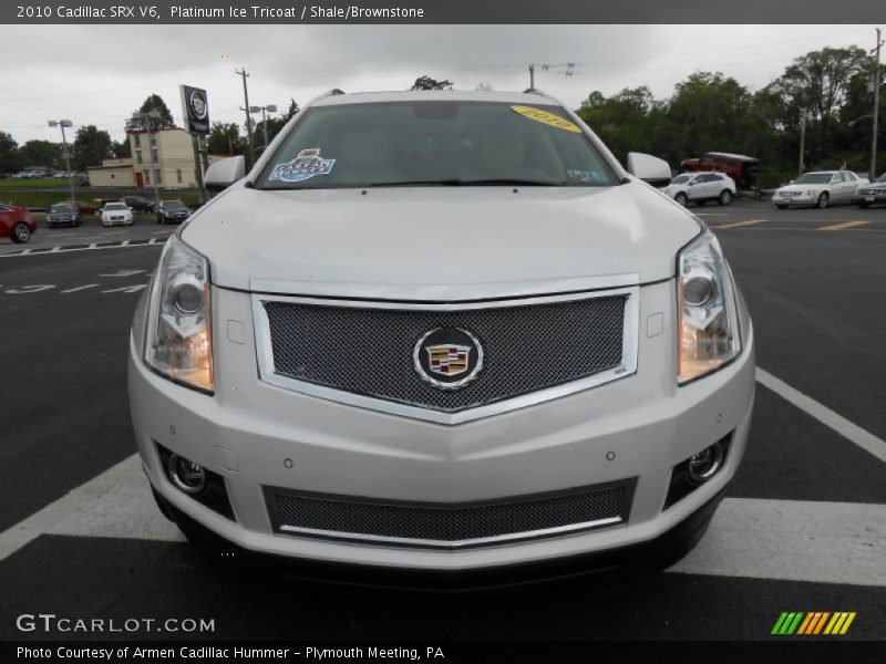 Platinum Ice Tricoat / Shale/Brownstone 2010 Cadillac SRX V6