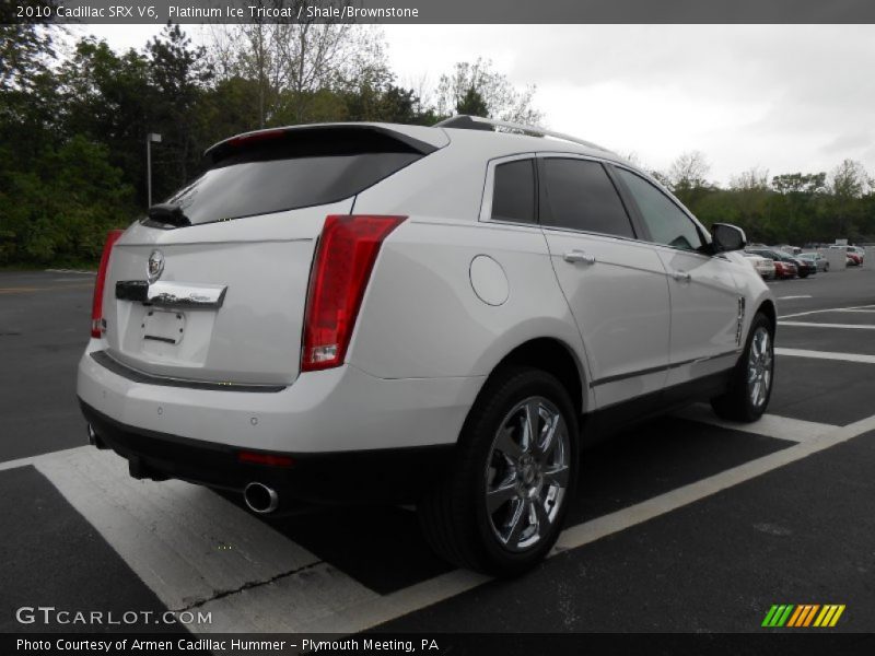 Platinum Ice Tricoat / Shale/Brownstone 2010 Cadillac SRX V6