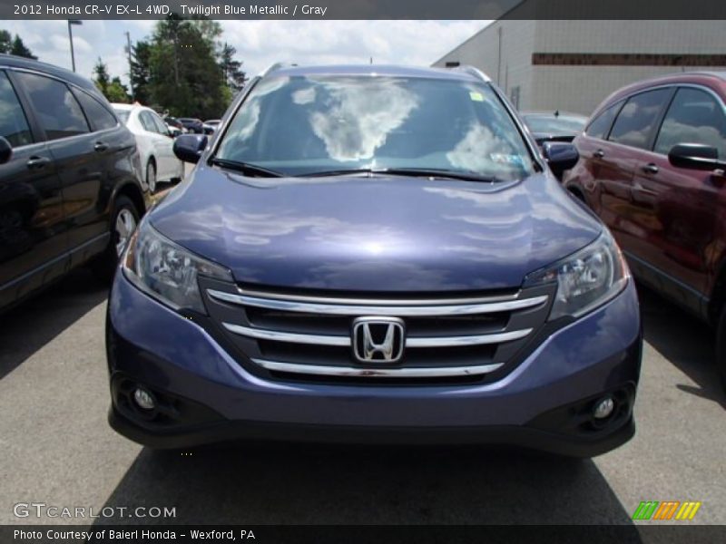 Twilight Blue Metallic / Gray 2012 Honda CR-V EX-L 4WD