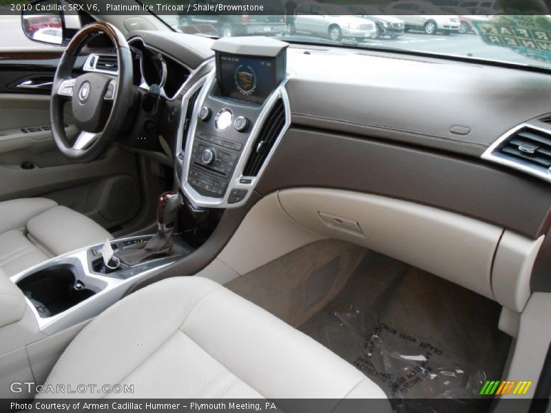 Platinum Ice Tricoat / Shale/Brownstone 2010 Cadillac SRX V6
