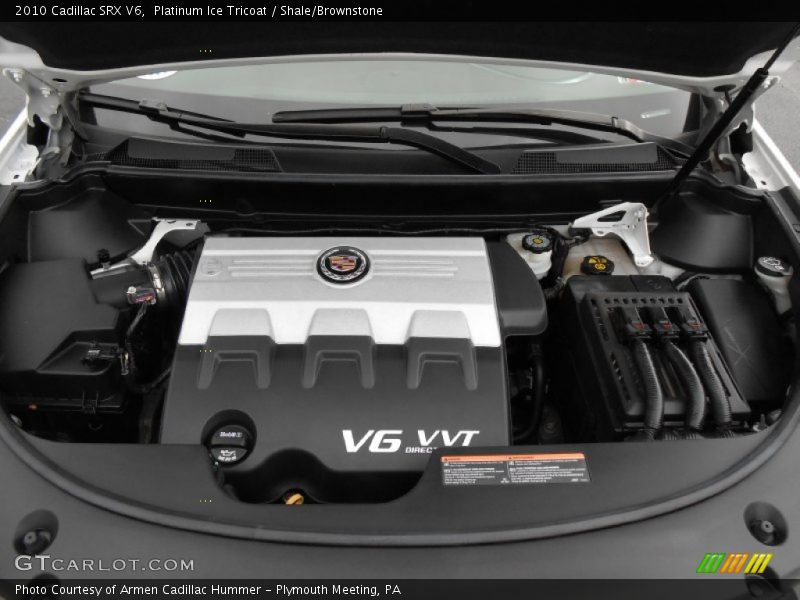 Platinum Ice Tricoat / Shale/Brownstone 2010 Cadillac SRX V6