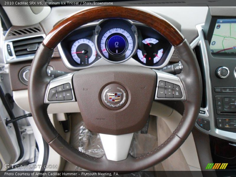 Platinum Ice Tricoat / Shale/Brownstone 2010 Cadillac SRX V6