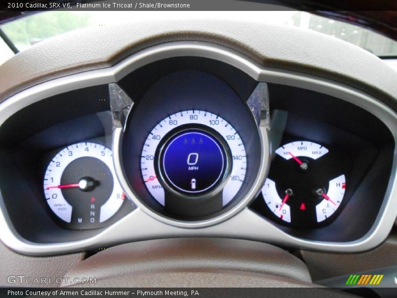 Platinum Ice Tricoat / Shale/Brownstone 2010 Cadillac SRX V6