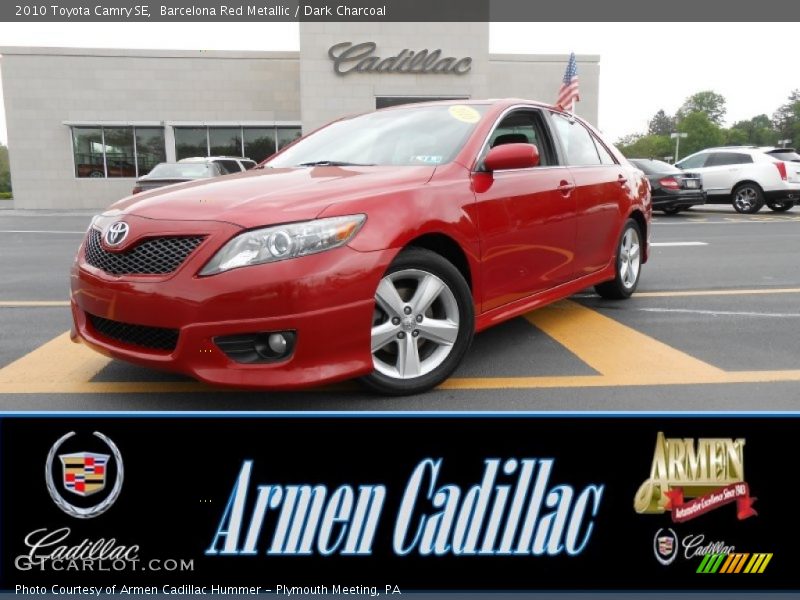 Barcelona Red Metallic / Dark Charcoal 2010 Toyota Camry SE