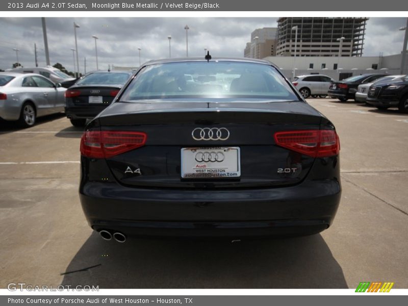 Moonlight Blue Metallic / Velvet Beige/Black 2013 Audi A4 2.0T Sedan