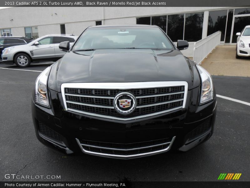 Black Raven / Morello Red/Jet Black Accents 2013 Cadillac ATS 2.0L Turbo Luxury AWD