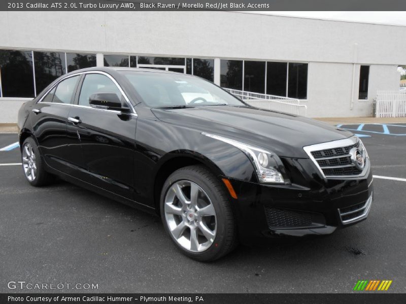 Black Raven / Morello Red/Jet Black Accents 2013 Cadillac ATS 2.0L Turbo Luxury AWD