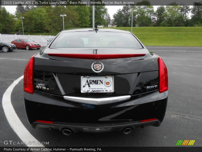 Black Raven / Morello Red/Jet Black Accents 2013 Cadillac ATS 2.0L Turbo Luxury AWD