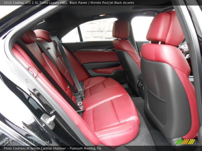 Black Raven / Morello Red/Jet Black Accents 2013 Cadillac ATS 2.0L Turbo Luxury AWD