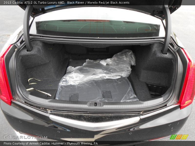 Black Raven / Morello Red/Jet Black Accents 2013 Cadillac ATS 2.0L Turbo Luxury AWD