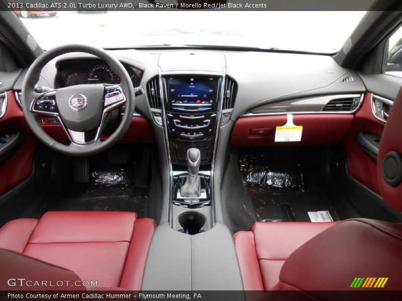 Black Raven / Morello Red/Jet Black Accents 2013 Cadillac ATS 2.0L Turbo Luxury AWD