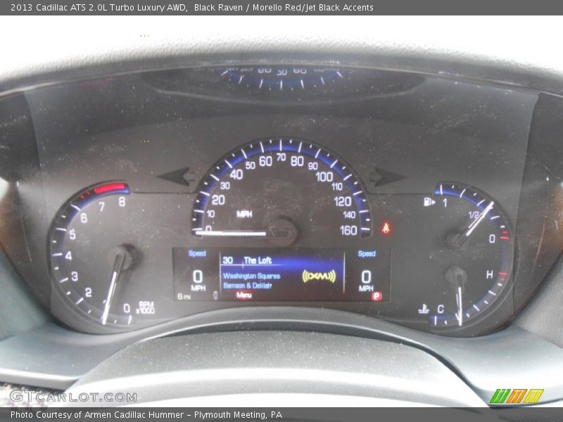 Black Raven / Morello Red/Jet Black Accents 2013 Cadillac ATS 2.0L Turbo Luxury AWD
