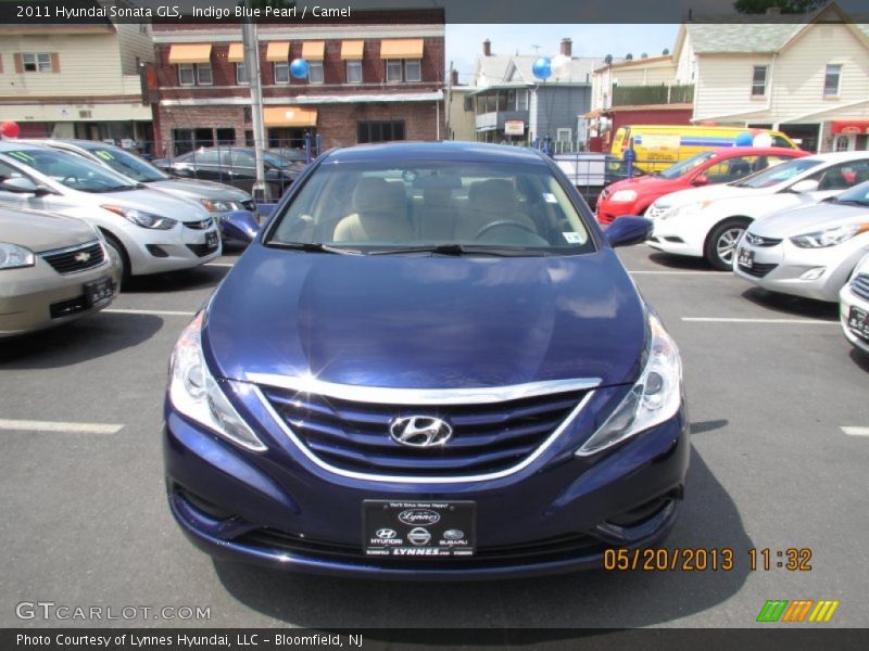 Indigo Blue Pearl / Camel 2011 Hyundai Sonata GLS