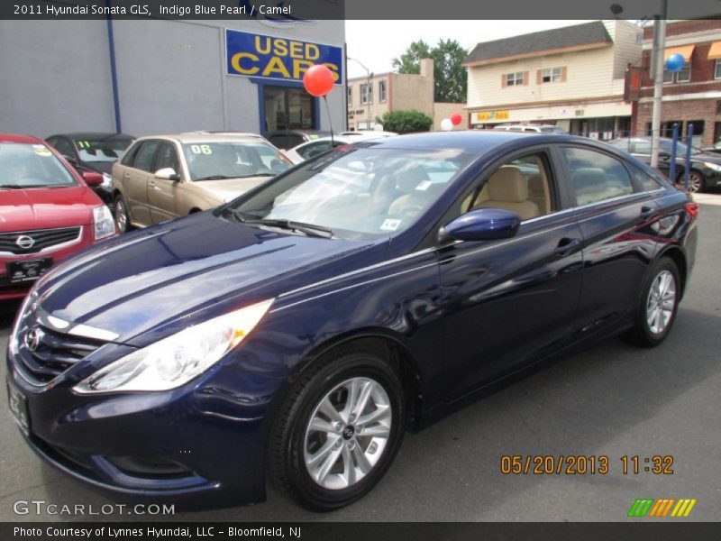 Indigo Blue Pearl / Camel 2011 Hyundai Sonata GLS