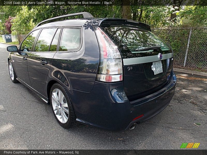 Nocturne Blue Metallic / Black 2008 Saab 9-3 Aero SportCombi Wagon