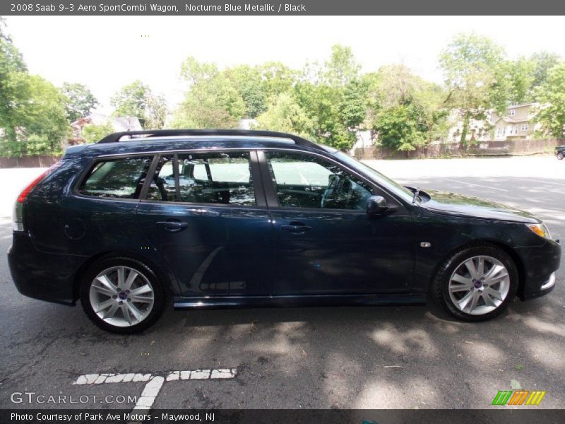 Nocturne Blue Metallic / Black 2008 Saab 9-3 Aero SportCombi Wagon