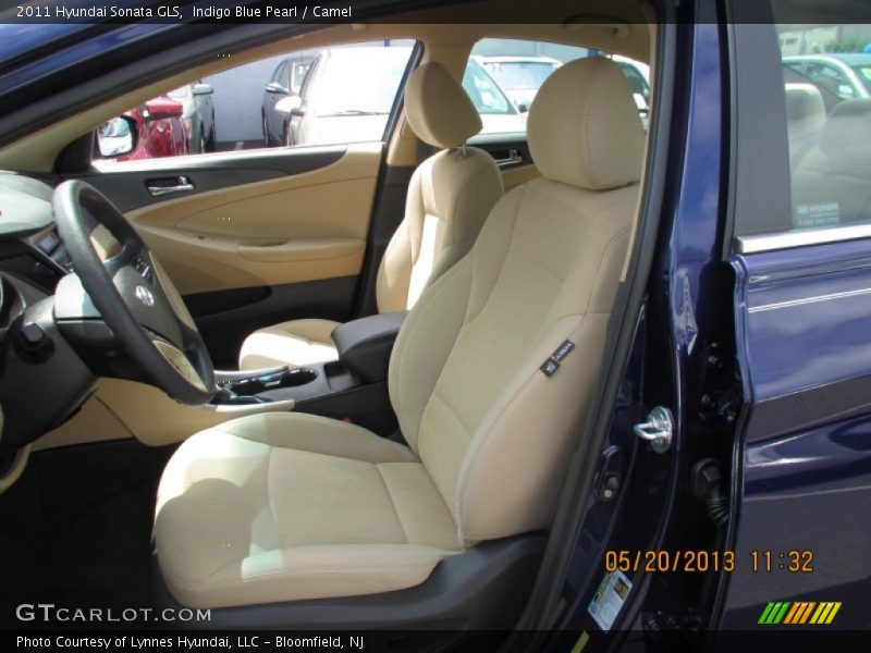 Indigo Blue Pearl / Camel 2011 Hyundai Sonata GLS