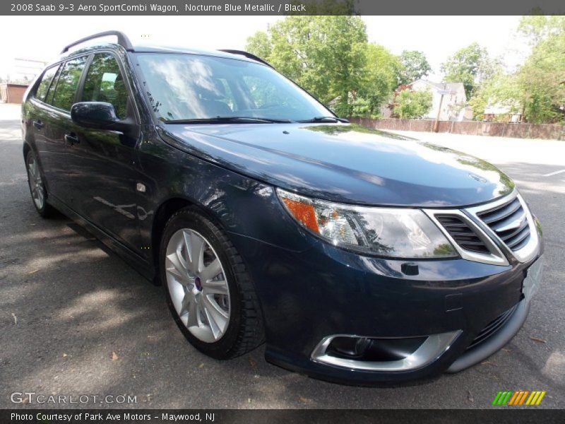 Nocturne Blue Metallic / Black 2008 Saab 9-3 Aero SportCombi Wagon