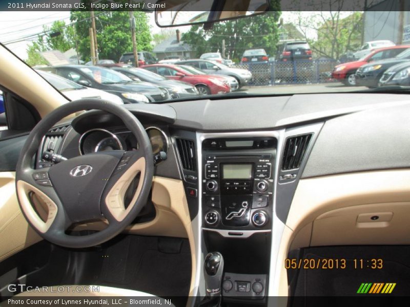 Indigo Blue Pearl / Camel 2011 Hyundai Sonata GLS