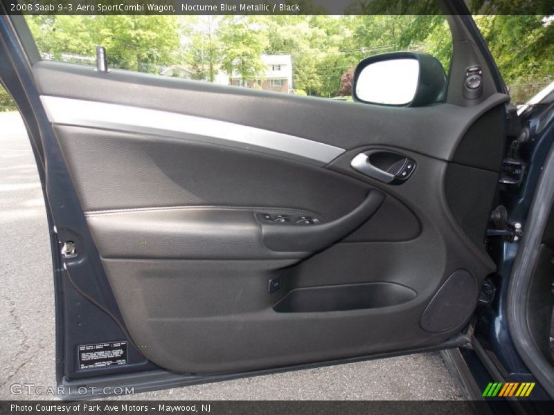 Nocturne Blue Metallic / Black 2008 Saab 9-3 Aero SportCombi Wagon