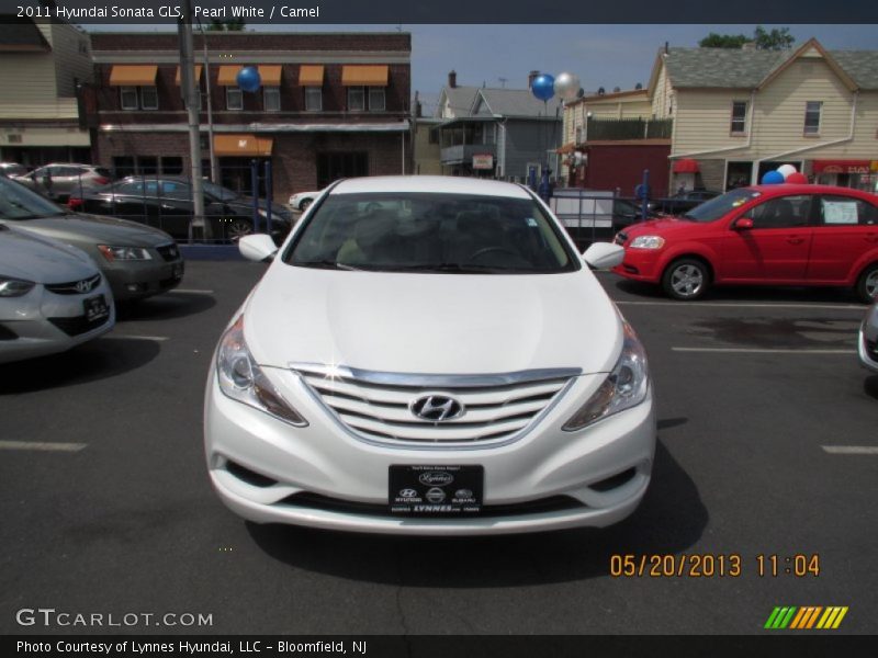 Pearl White / Camel 2011 Hyundai Sonata GLS