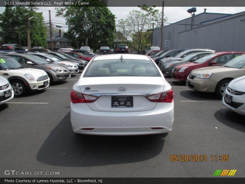 Pearl White / Camel 2011 Hyundai Sonata GLS