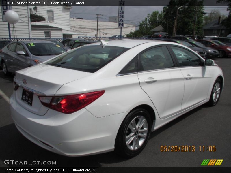 Pearl White / Camel 2011 Hyundai Sonata GLS