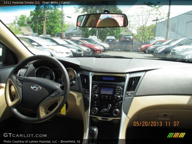 Pearl White / Camel 2011 Hyundai Sonata GLS