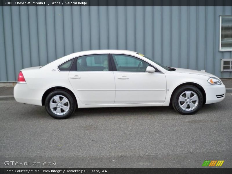 White / Neutral Beige 2008 Chevrolet Impala LT