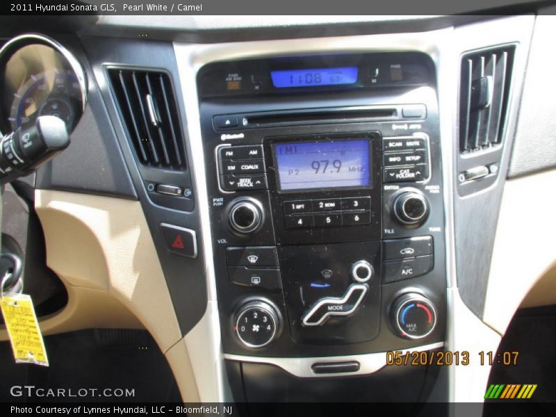 Pearl White / Camel 2011 Hyundai Sonata GLS