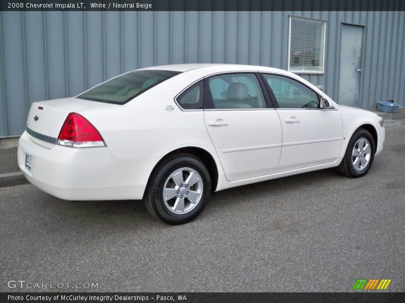 White / Neutral Beige 2008 Chevrolet Impala LT