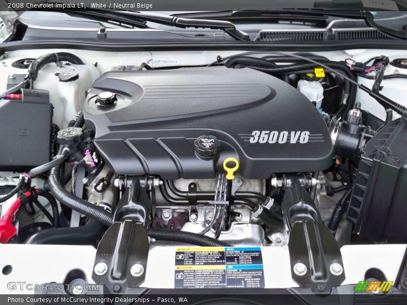 White / Neutral Beige 2008 Chevrolet Impala LT