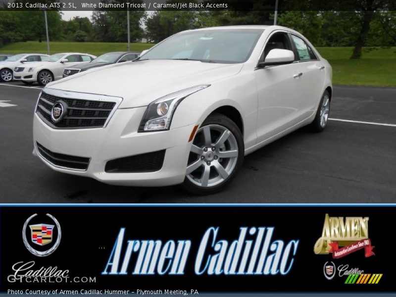 White Diamond Tricoat / Caramel/Jet Black Accents 2013 Cadillac ATS 2.5L