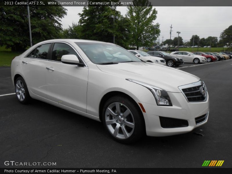 White Diamond Tricoat / Caramel/Jet Black Accents 2013 Cadillac ATS 2.5L