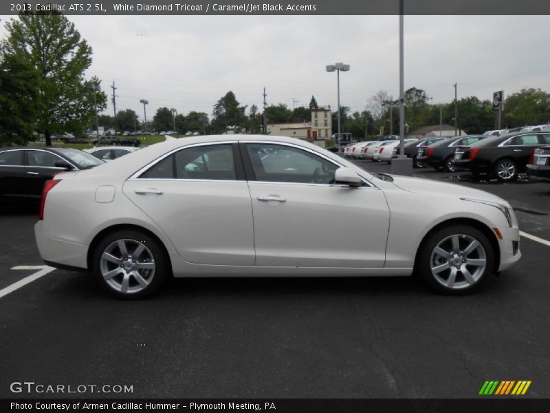 White Diamond Tricoat / Caramel/Jet Black Accents 2013 Cadillac ATS 2.5L