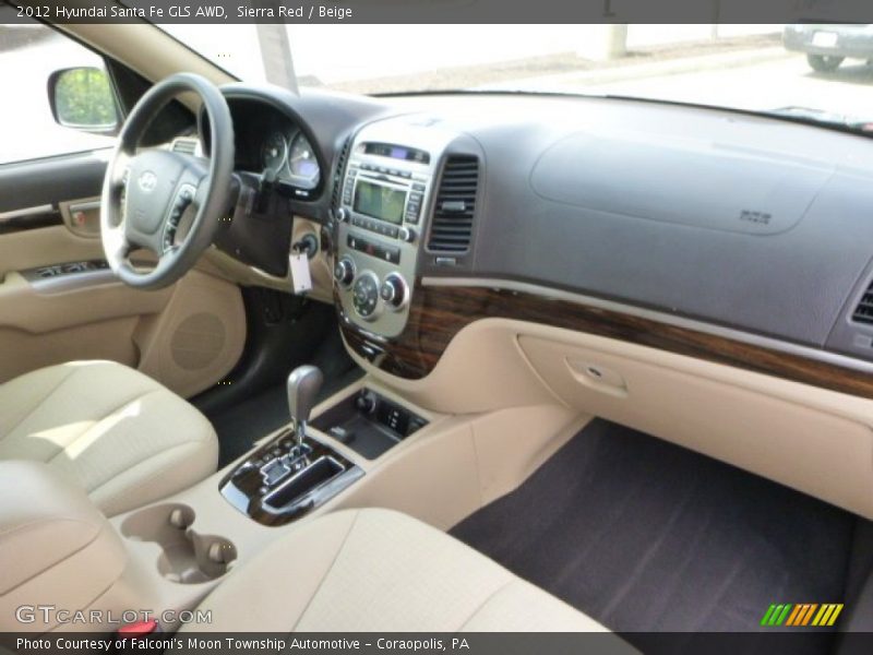 Sierra Red / Beige 2012 Hyundai Santa Fe GLS AWD