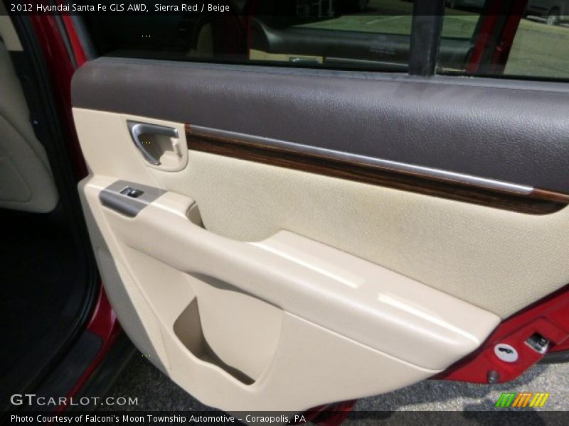 Sierra Red / Beige 2012 Hyundai Santa Fe GLS AWD