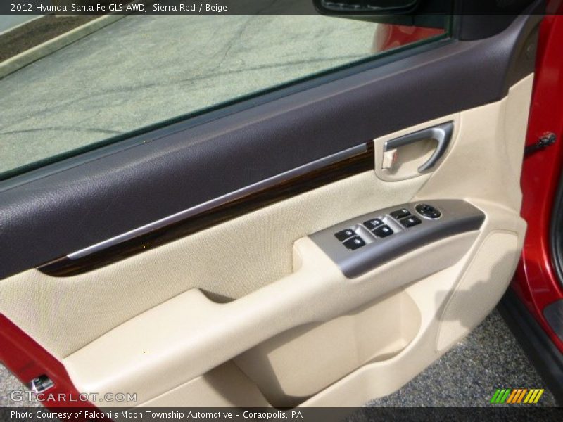 Sierra Red / Beige 2012 Hyundai Santa Fe GLS AWD