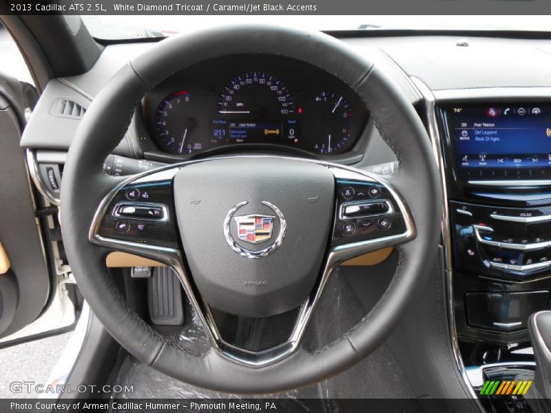 White Diamond Tricoat / Caramel/Jet Black Accents 2013 Cadillac ATS 2.5L