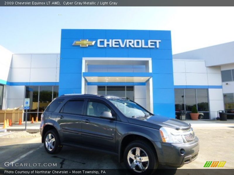 Cyber Gray Metallic / Light Gray 2009 Chevrolet Equinox LT AWD