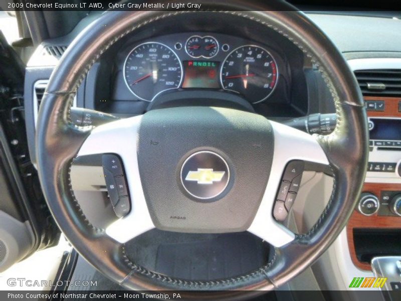 Cyber Gray Metallic / Light Gray 2009 Chevrolet Equinox LT AWD