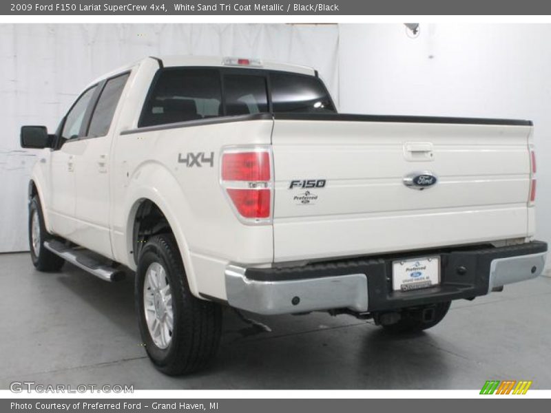 White Sand Tri Coat Metallic / Black/Black 2009 Ford F150 Lariat SuperCrew 4x4