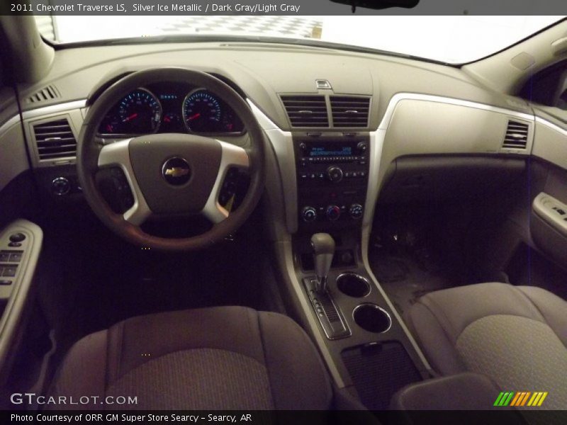 Silver Ice Metallic / Dark Gray/Light Gray 2011 Chevrolet Traverse LS