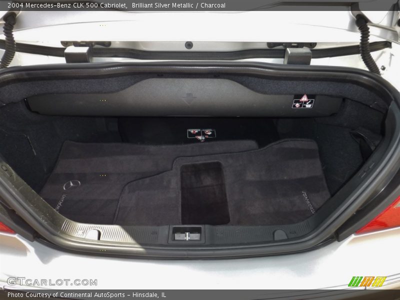 Brilliant Silver Metallic / Charcoal 2004 Mercedes-Benz CLK 500 Cabriolet