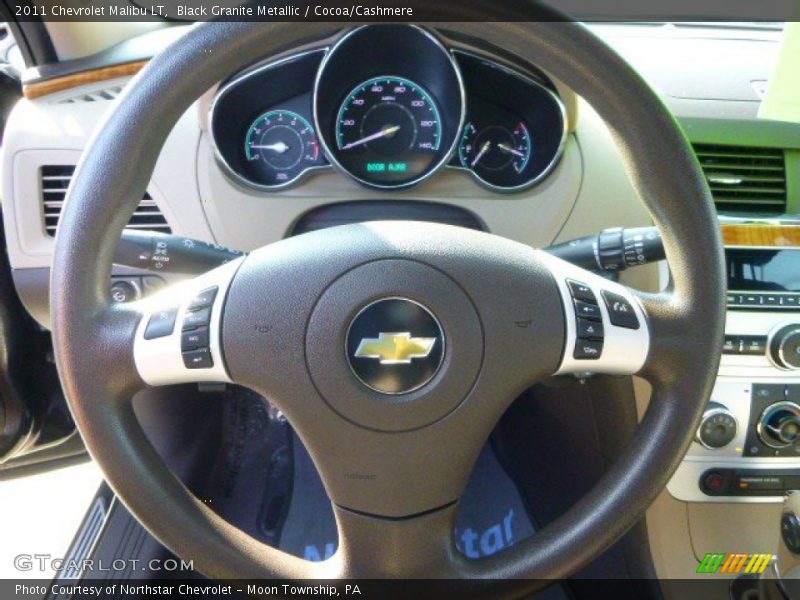 Black Granite Metallic / Cocoa/Cashmere 2011 Chevrolet Malibu LT